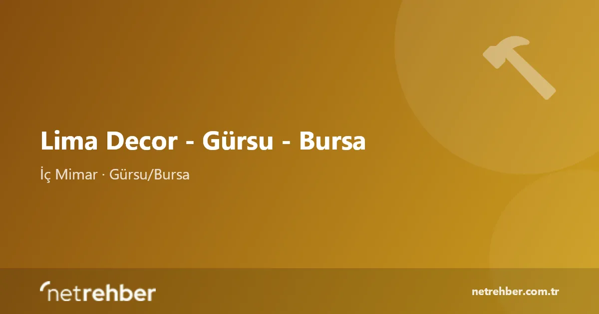 Lima Decor - Gürsu - Bursa kapak görseli