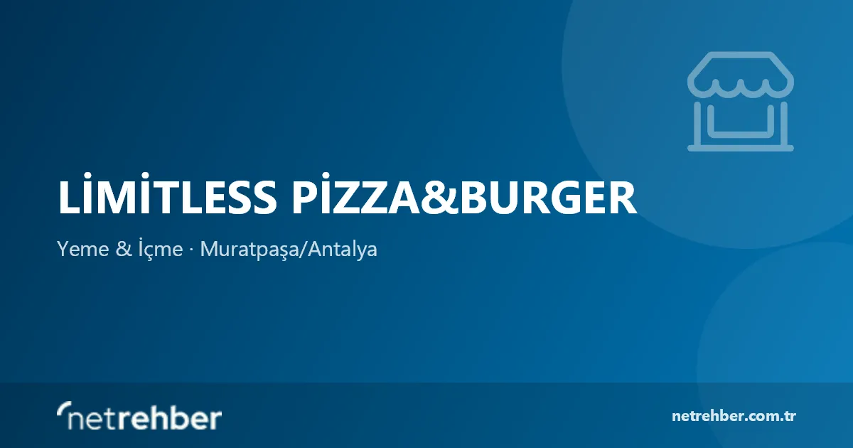 Limitless Pizza&burger kapak görseli