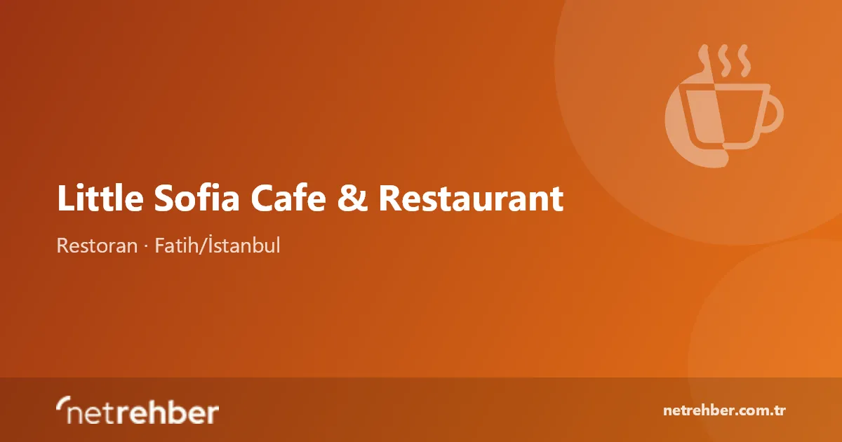 Little Sofia Cafe & Restaurant kapak görseli