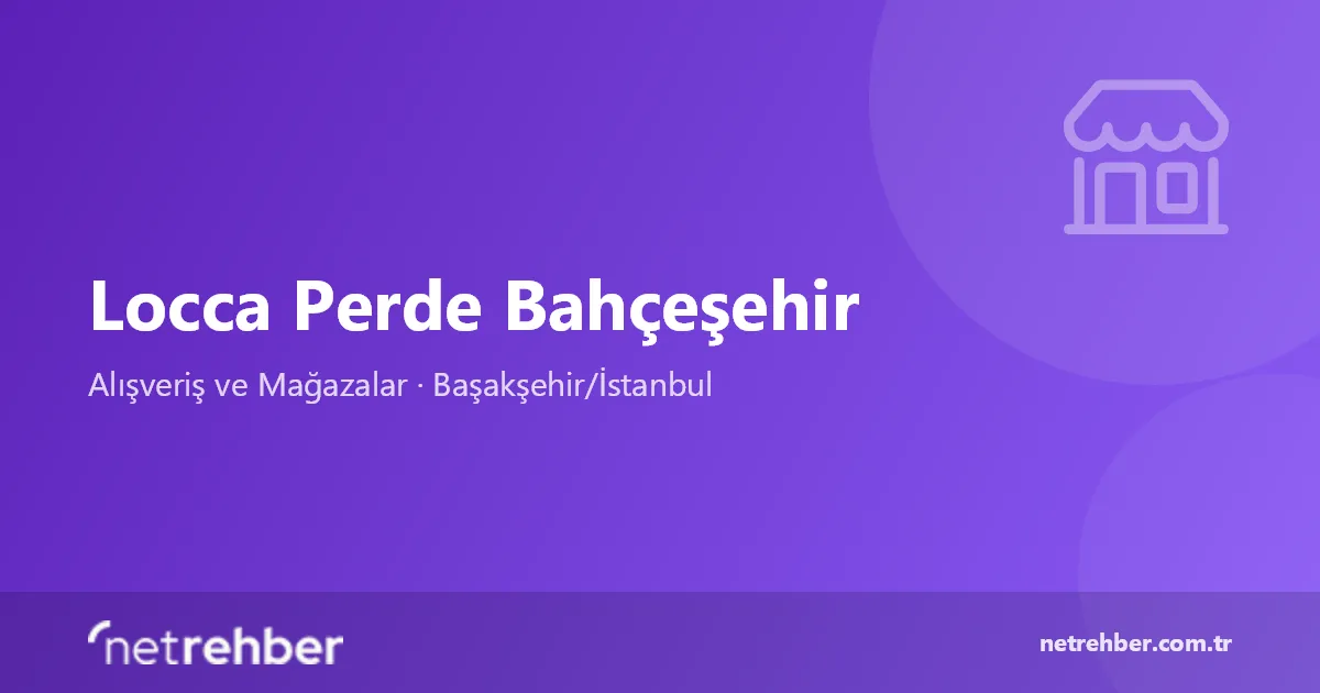 Locca Perde Bahçeşehir kapak görseli