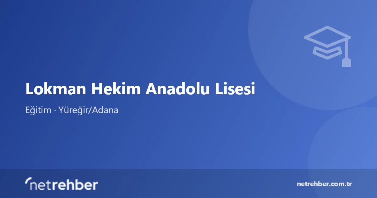 Lokman Hekim Anadolu Lisesi kapak görseli