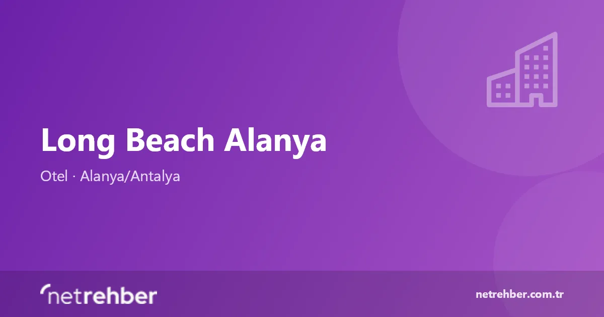 Long Beach Alanya kapak görseli