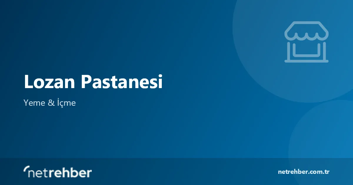 Lozan Pastanesi kapak görseli
