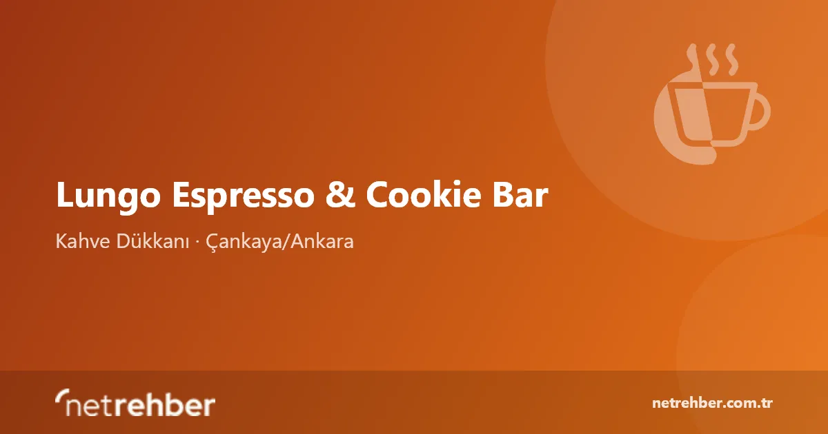 Lungo Espresso & Cookie Bar kapak görseli