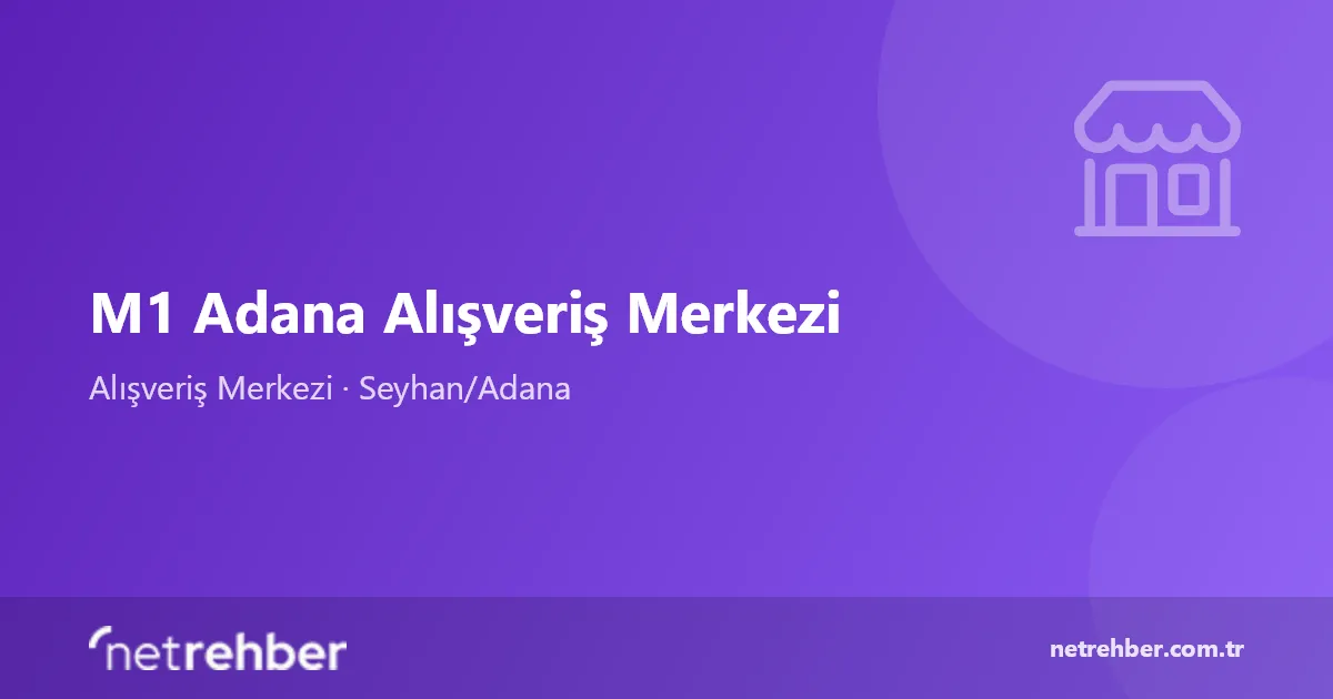 M1 Adana Alışveriş Merkezi kapak görseli