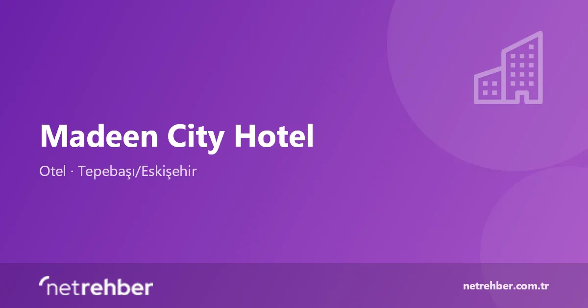 Madeen City Hotel kapak görseli