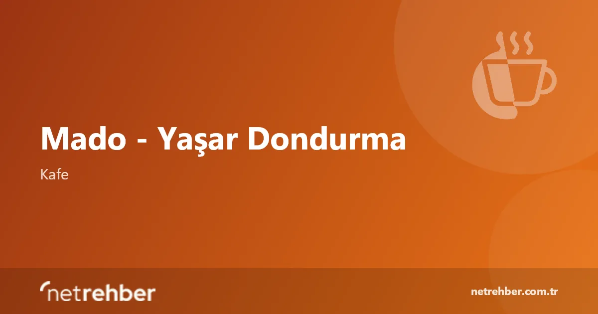 Mado - Yaşar Dondurma kapak görseli