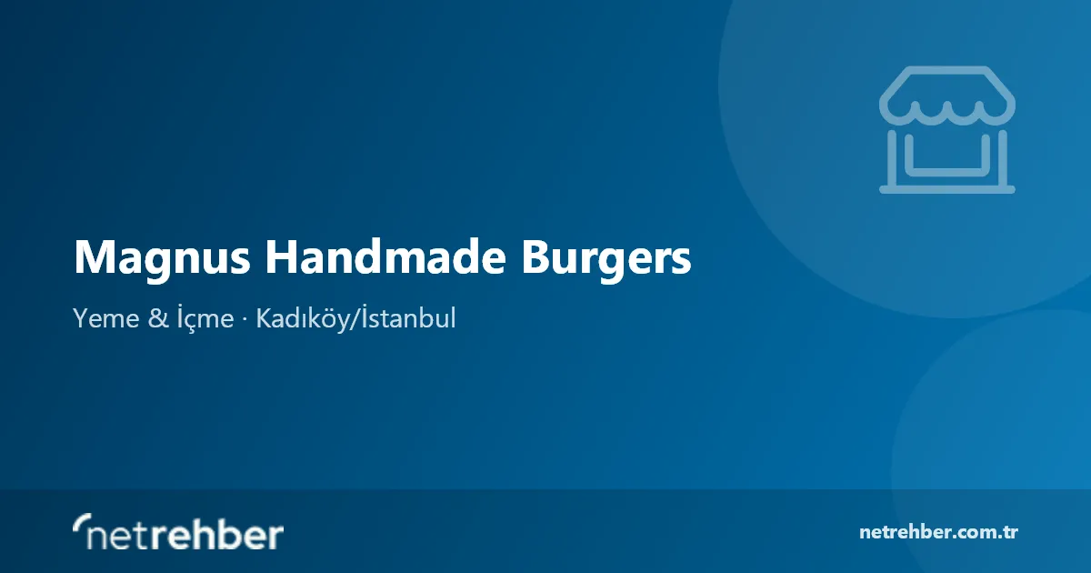 Magnus Handmade Burgers kapak görseli