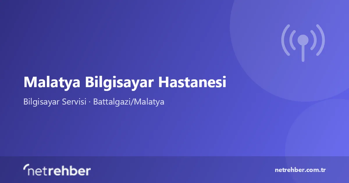Malatya Bilgisayar Hastanesi kapak görseli