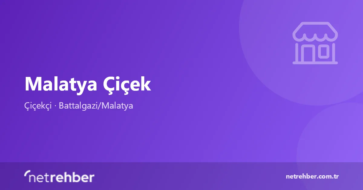 Malatya Çiçek kapak görseli