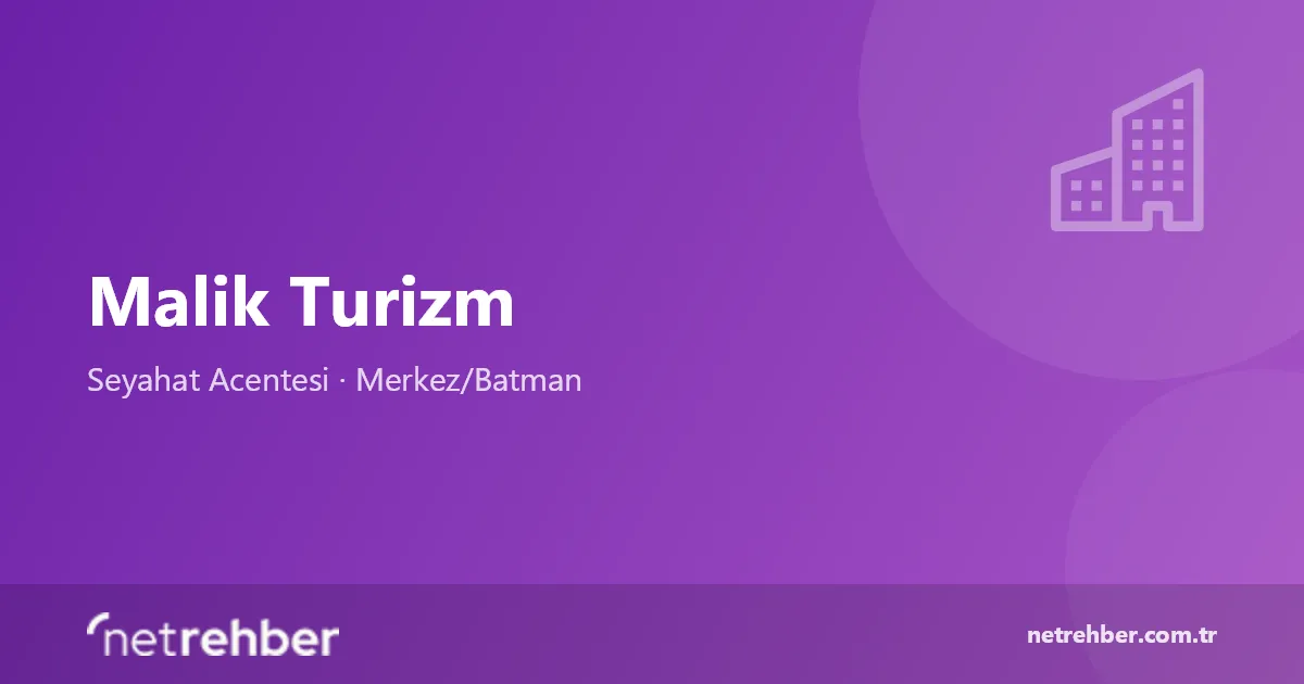 Malik Turizm kapak görseli