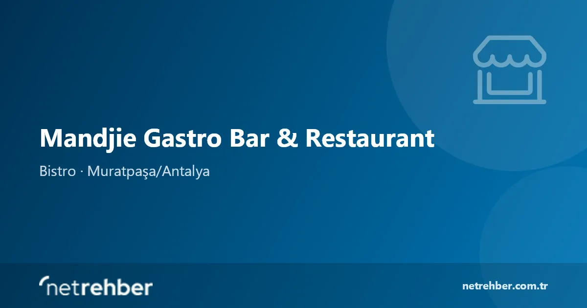 Mandjie Gastro Bar & Restaurant kapak görseli