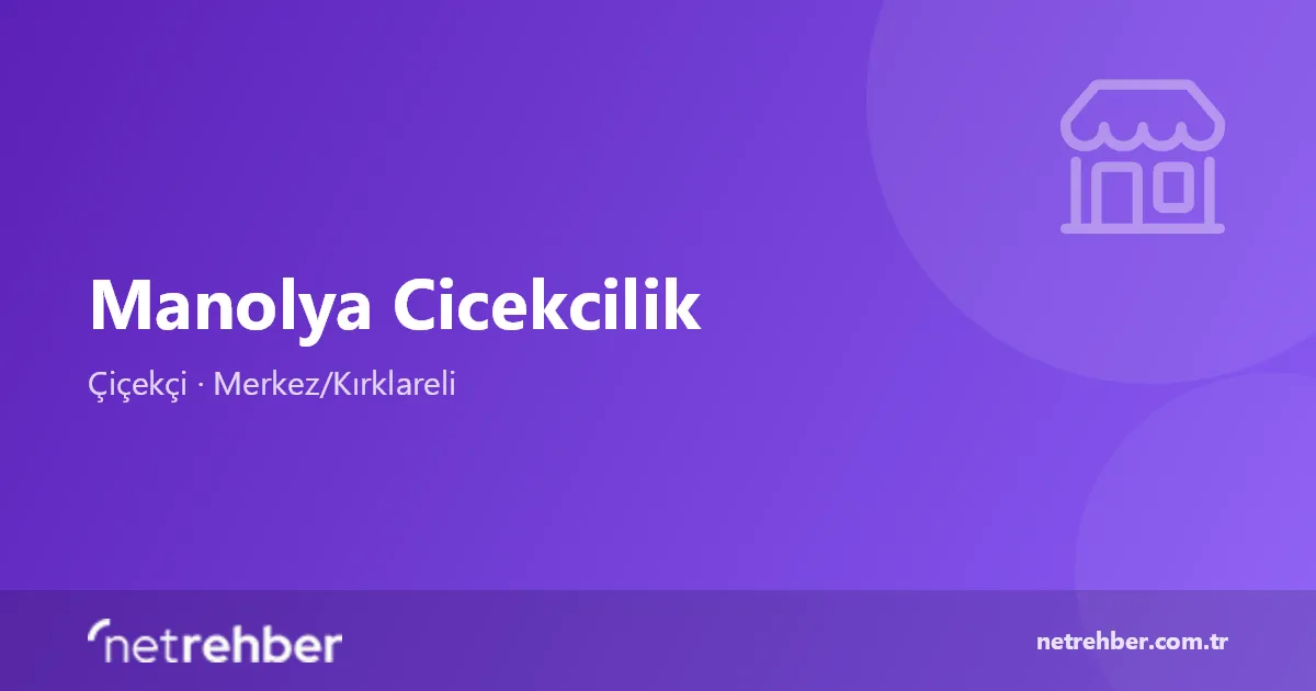 Manolya Cicekcilik kapak görseli