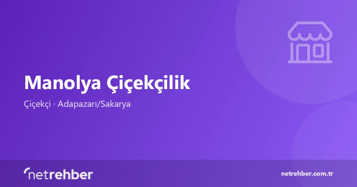 Manolya Çiçekçilik kapak görseli