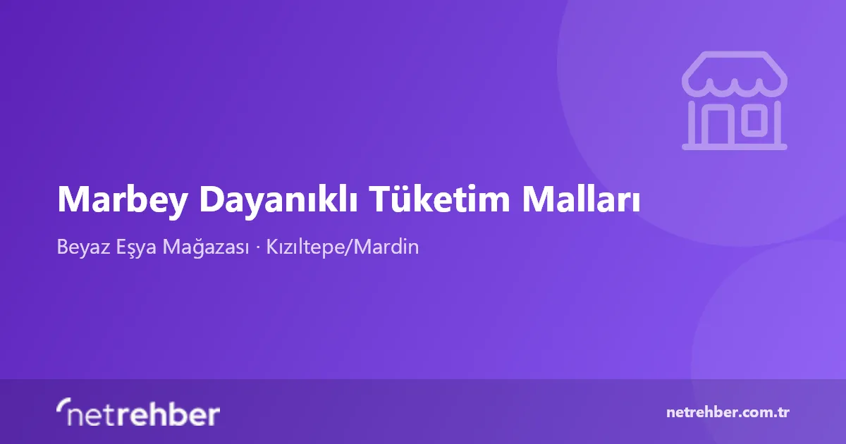 Marbey Dayanıklı Tüketim Malları kapak görseli