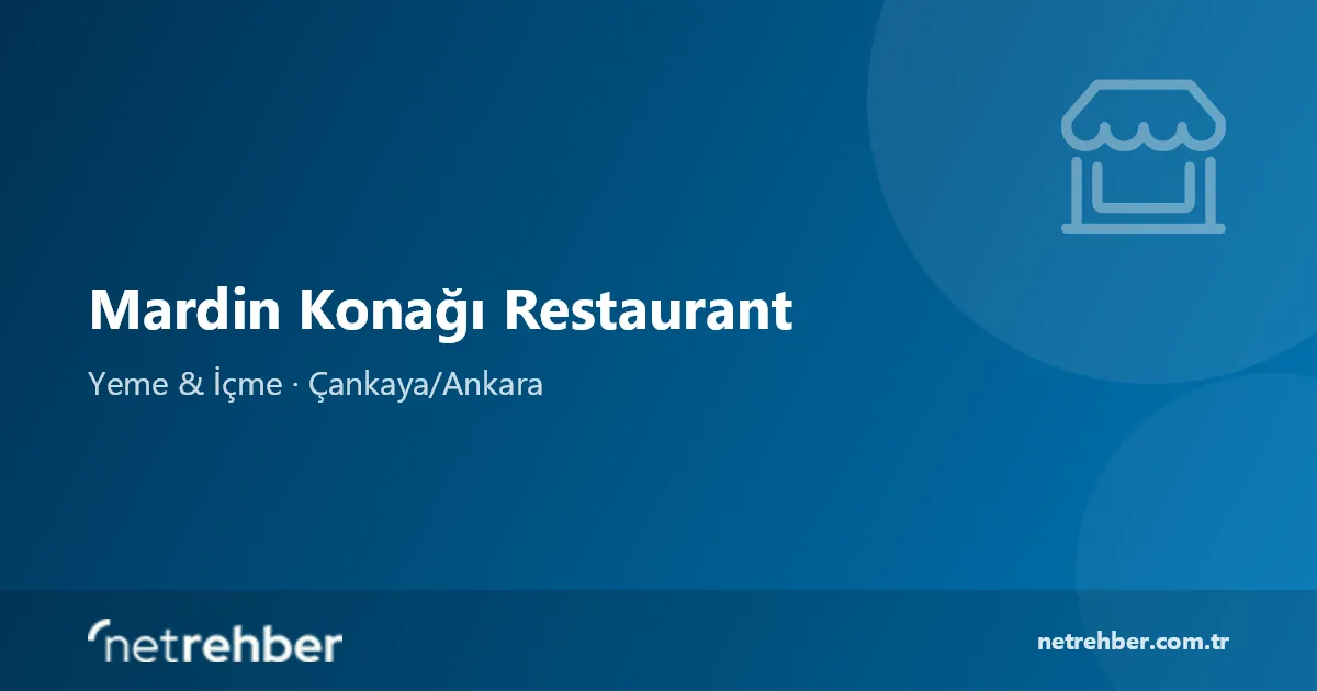 Mardin Konağı Restaurant kapak görseli