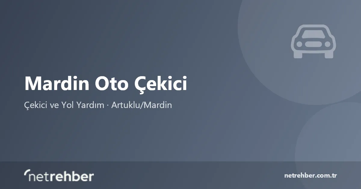 Mardin Oto Çekici kapak görseli