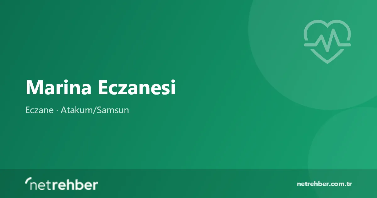 Marina Eczanesi kapak görseli