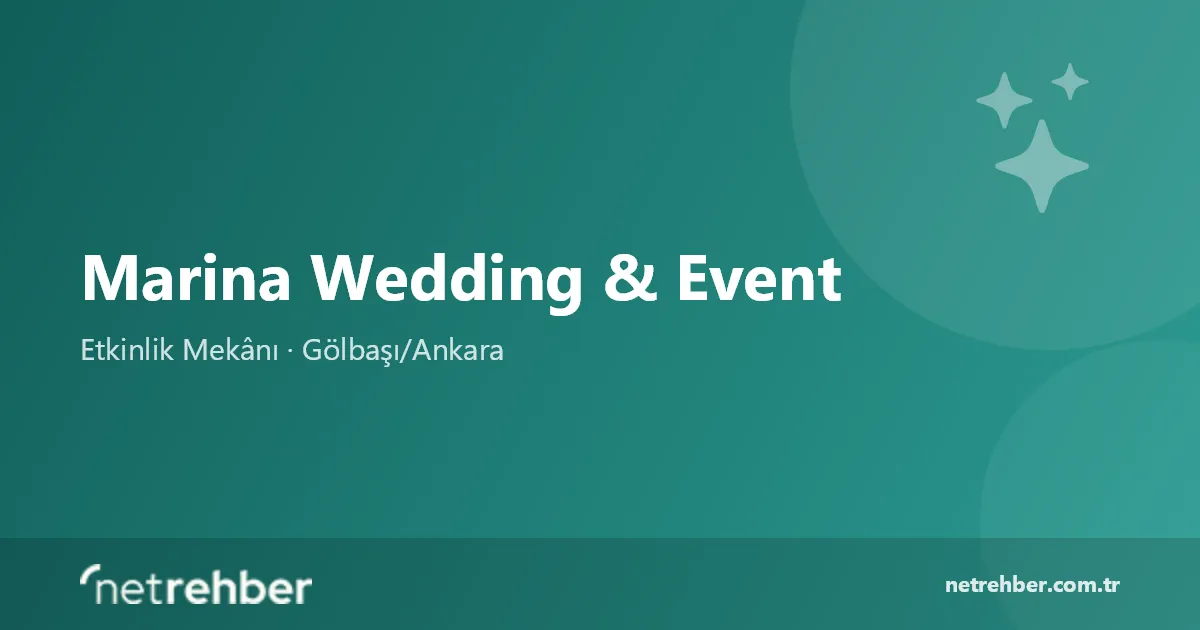 Marina Wedding & Event kapak görseli