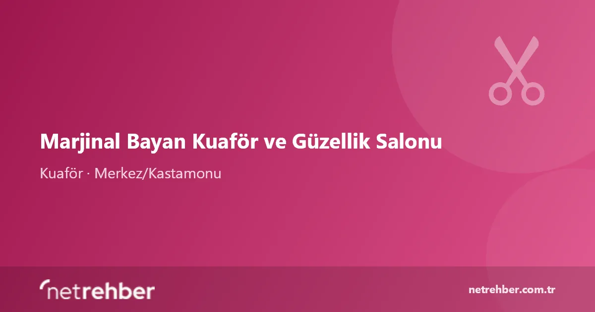 Marjinal Bayan Kuaför ve Güzellik Salonu kapak görseli
