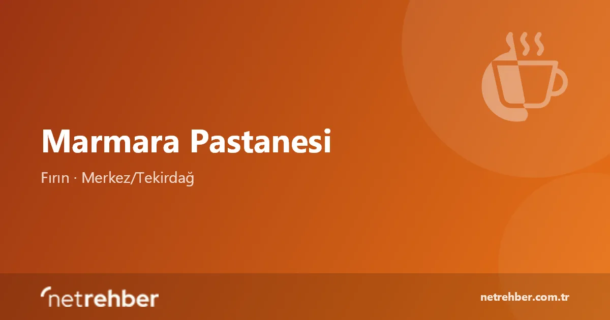 Marmara Pastanesi kapak görseli
