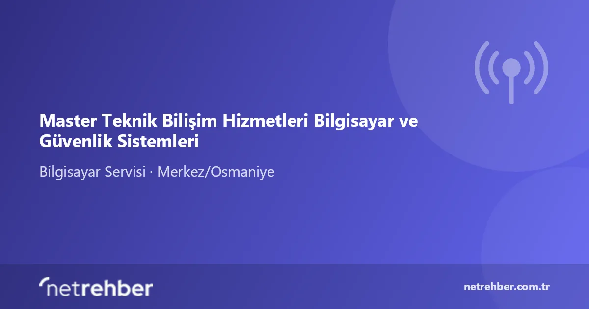 Master Teknik Bilişim Hizmetleri Bilgisayar ve Güvenlik Sistemleri kapak görseli