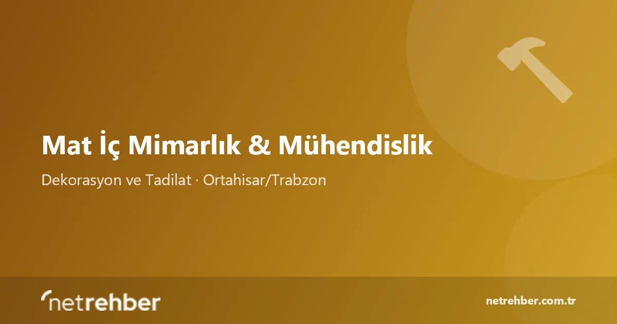 Mat İç Mimarlık & Mühendislik kapak görseli