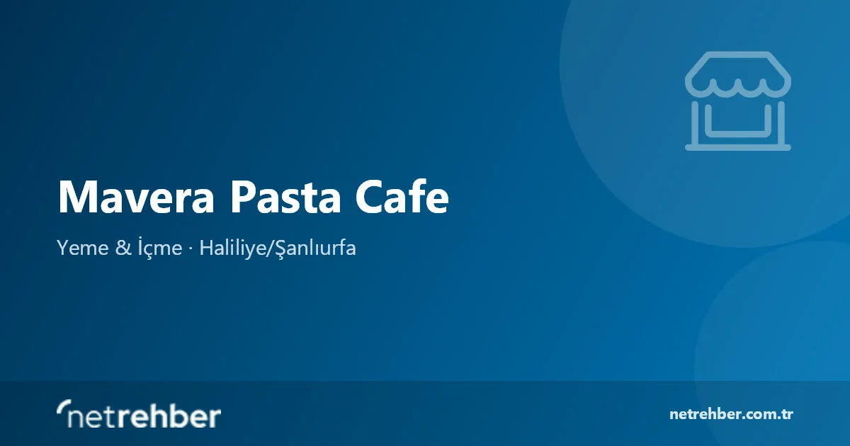 Mavera Pasta Cafe kapak görseli