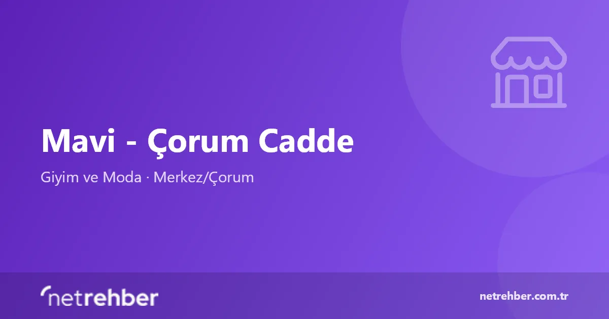 Mavi - Çorum Cadde kapak görseli
