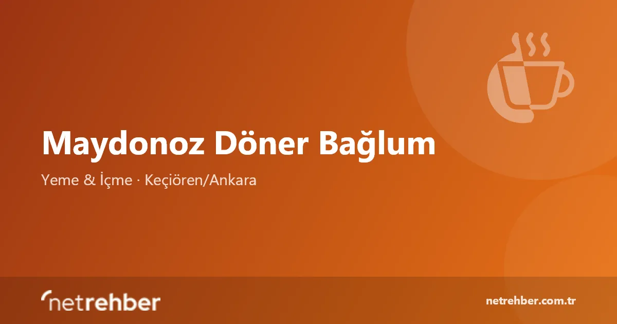 Maydonoz Döner Bağlum kapak görseli