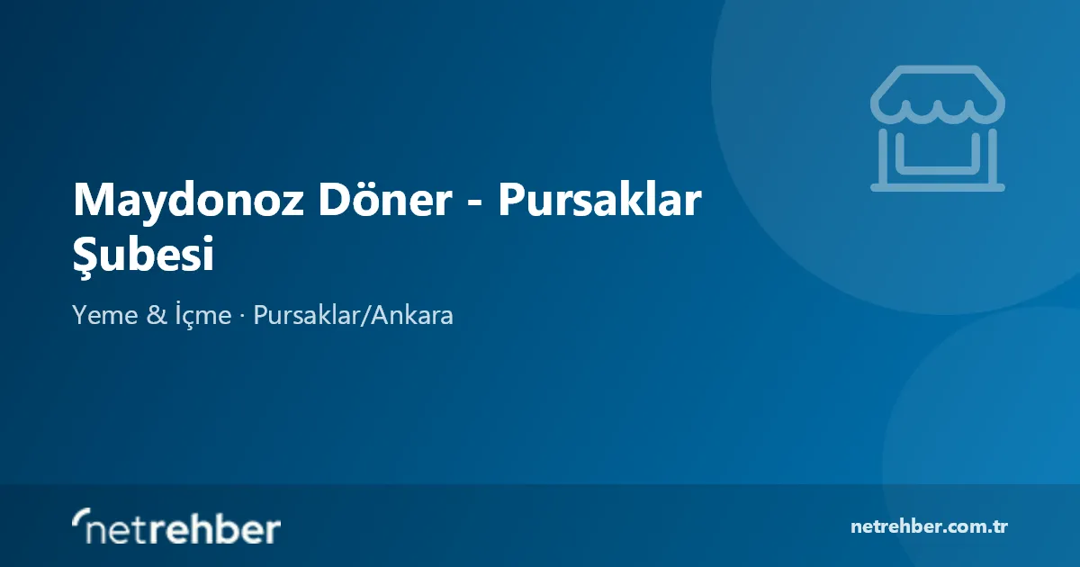 Maydonoz Döner - Pursaklar Şubesi kapak görseli