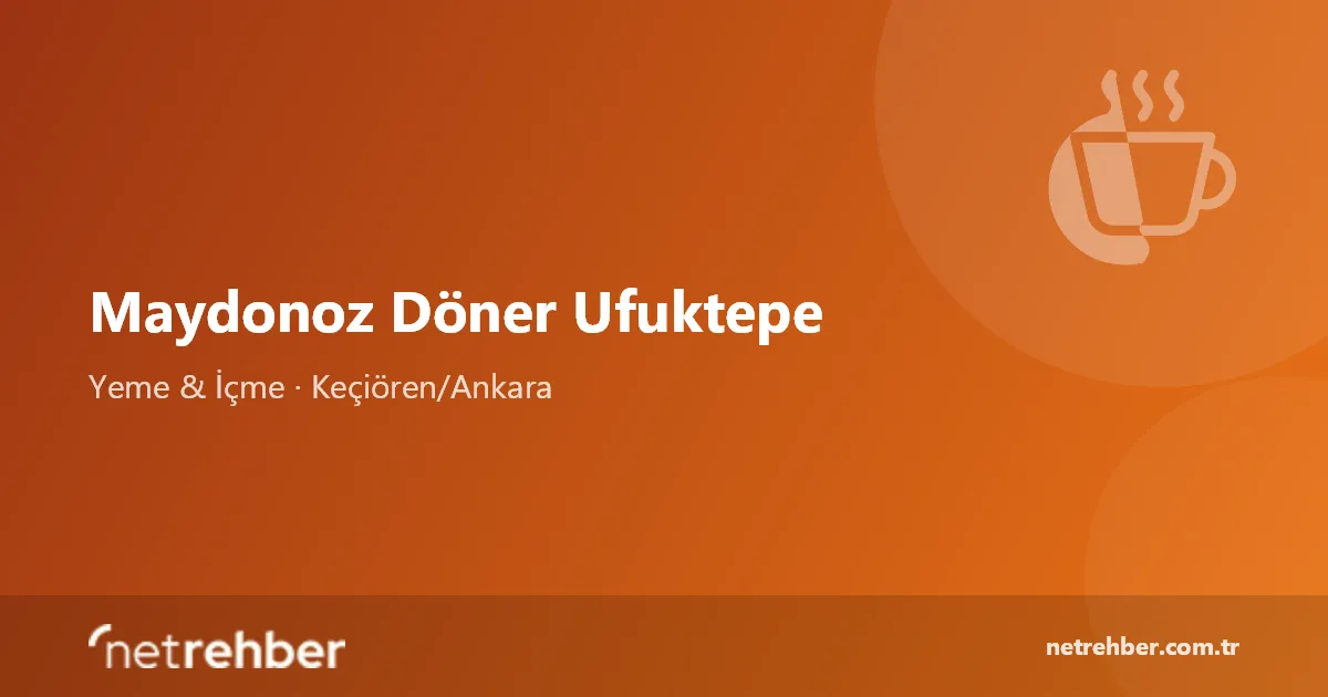 Maydonoz Döner Ufuktepe kapak görseli