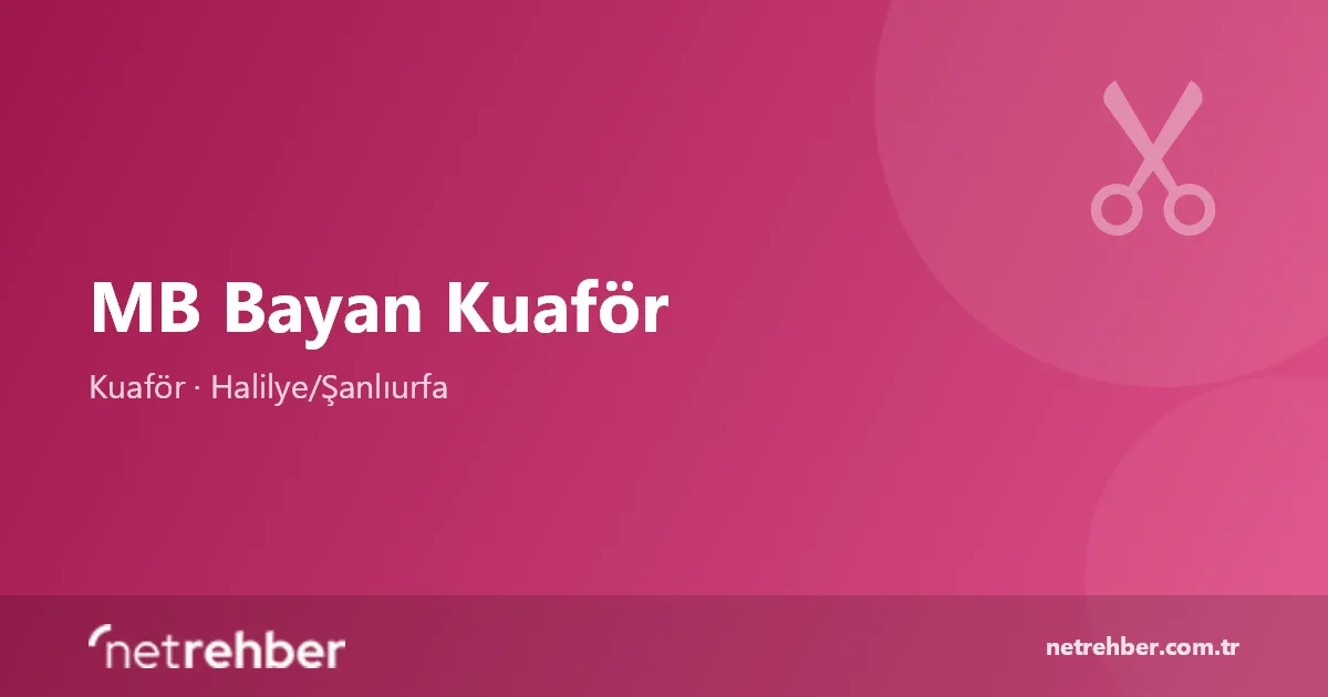 MB Bayan Kuaför kapak görseli