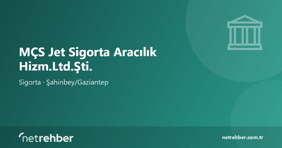 MÇS Jet Sigorta Aracılık Hizm.Ltd.Şti. kapak görseli