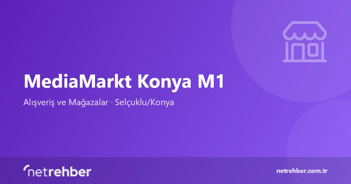 MediaMarkt Konya M1 kapak görseli