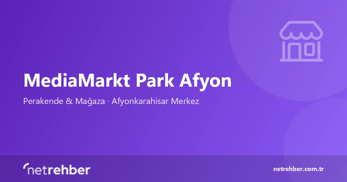 MediaMarkt Park Afyon kapak görseli