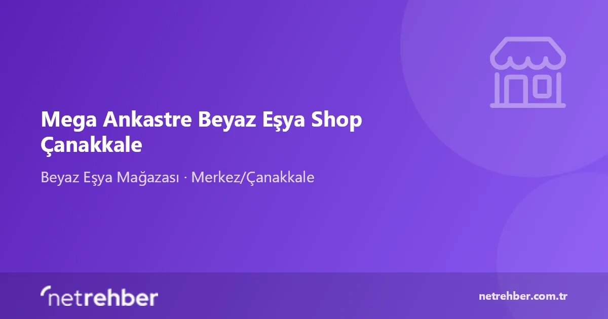 Mega Ankastre Beyaz Eşya Shop Çanakkale kapak görseli