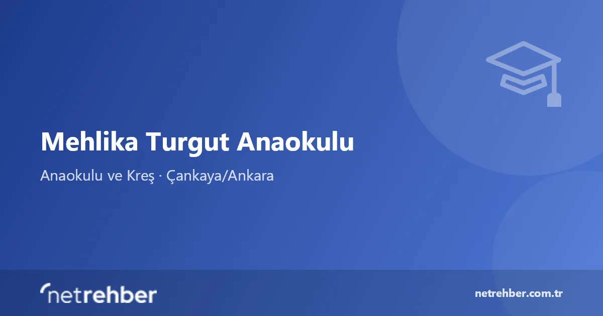 Mehlika Turgut Anaokulu kapak görseli