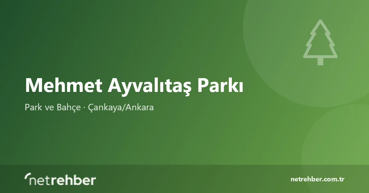 Mehmet Ayvalıtaş Parkı kapak görseli