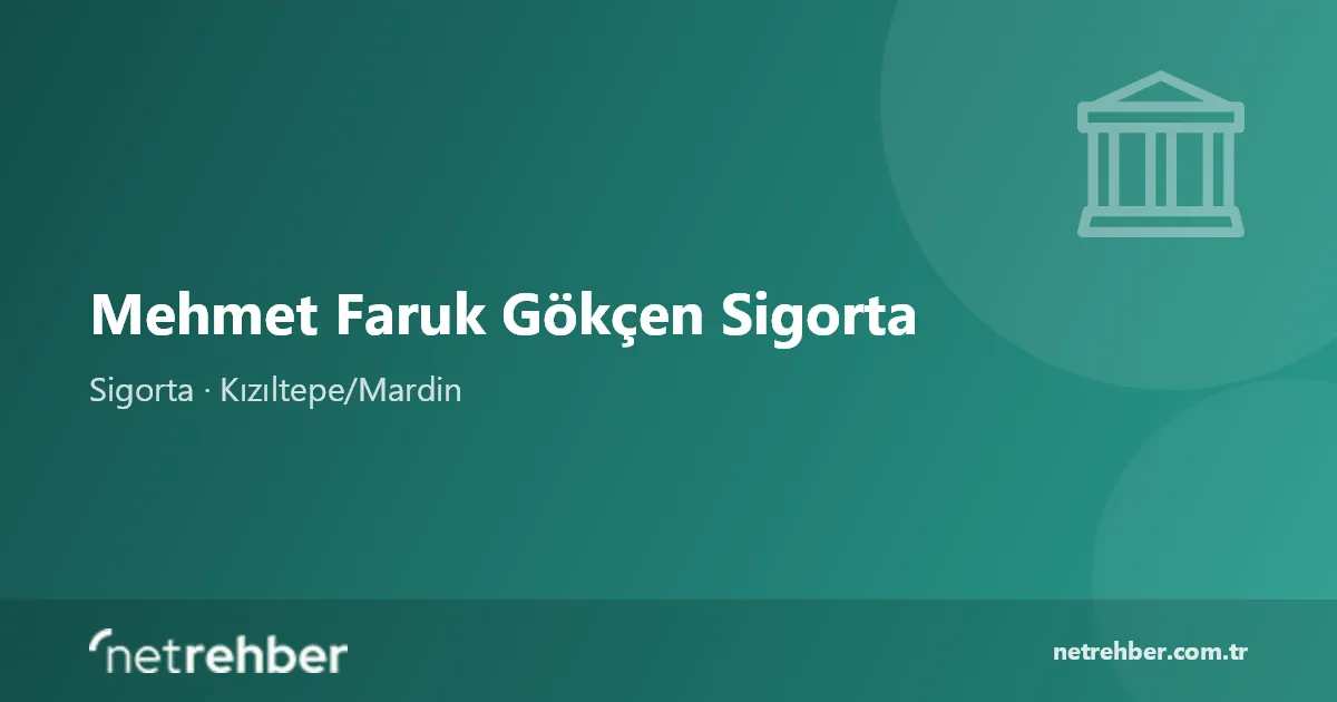Mehmet Faruk Gökçen Sigorta kapak görseli