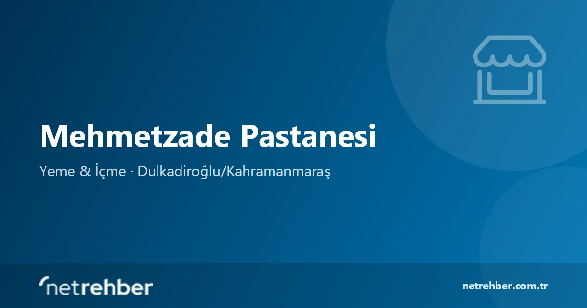 Mehmetzade Pastanesi kapak görseli
