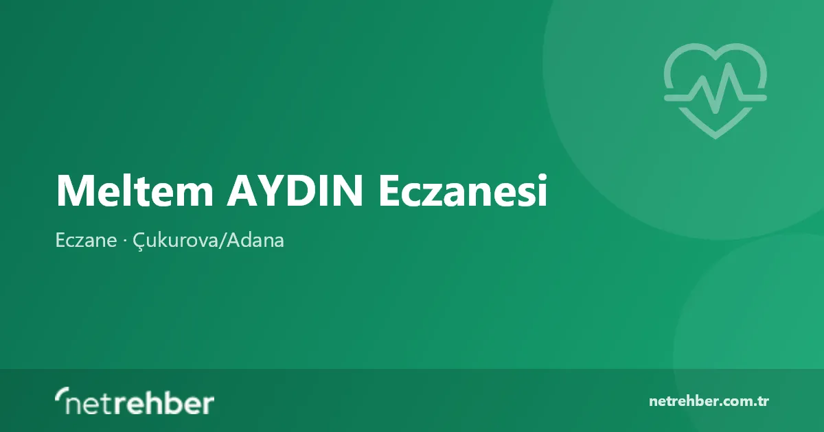 Meltem AYDIN Eczanesi kapak görseli