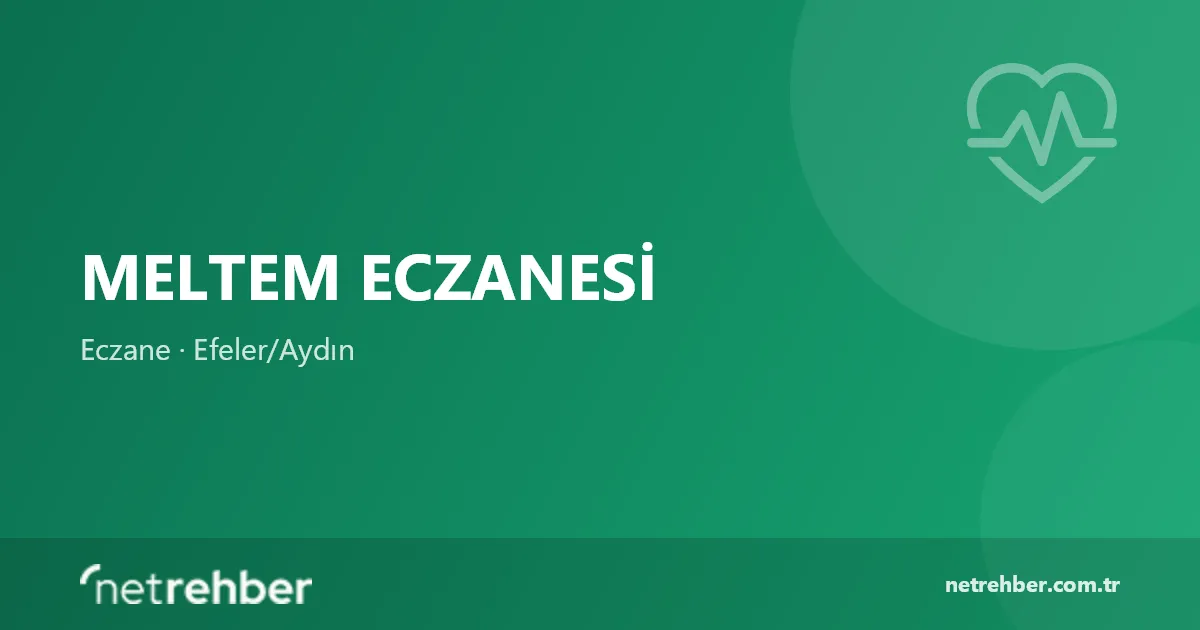 Meltem Eczanesi kapak görseli