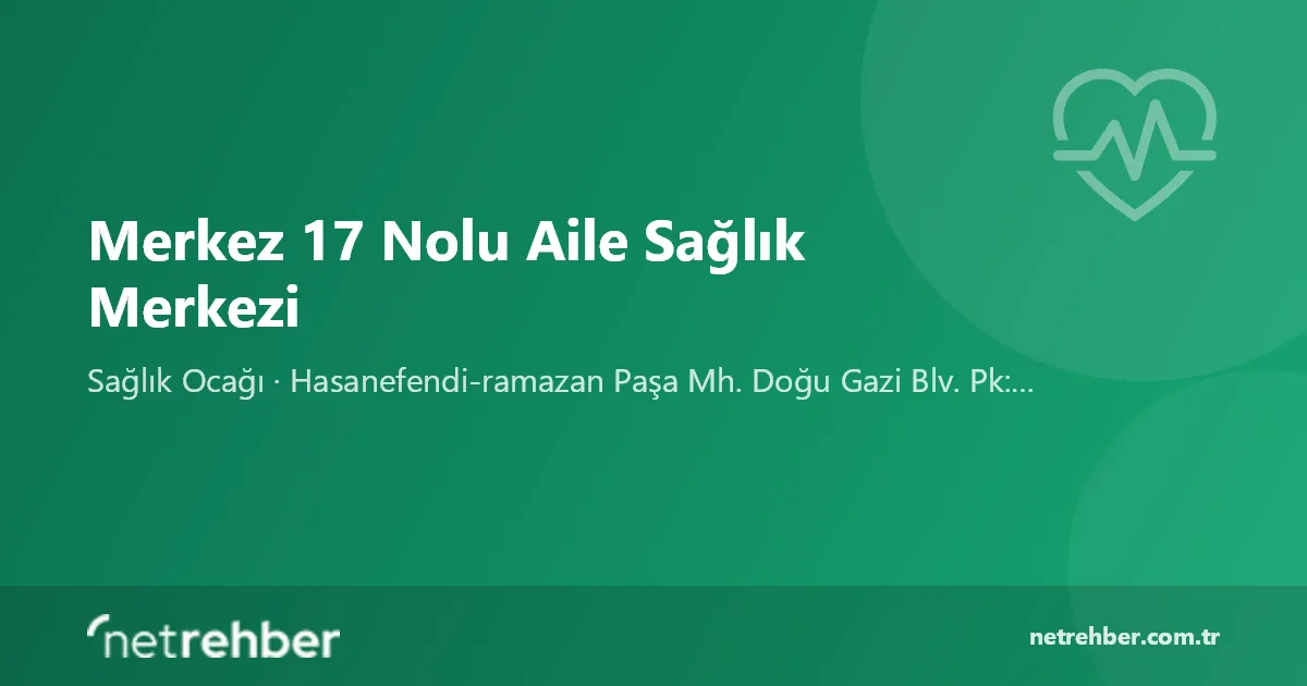 Merkez 17 Nolu Aile Sağlık Merkezi kapak görseli