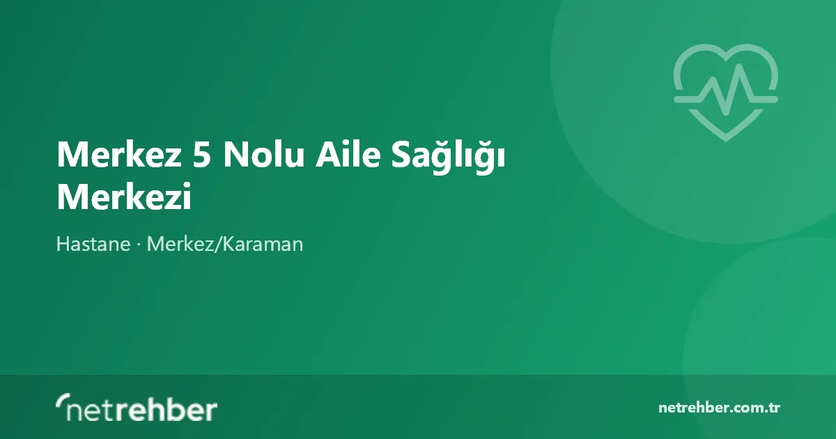 Merkez 5 Nolu Aile Sağlığı Merkezi kapak görseli