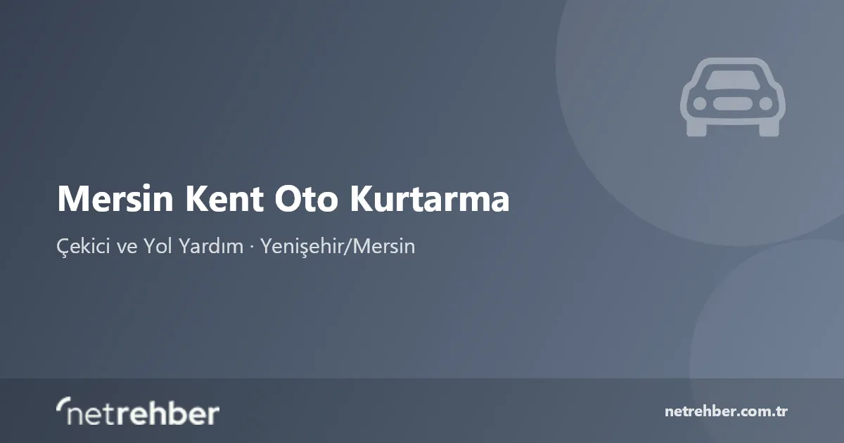Mersin Kent Oto Kurtarma kapak görseli