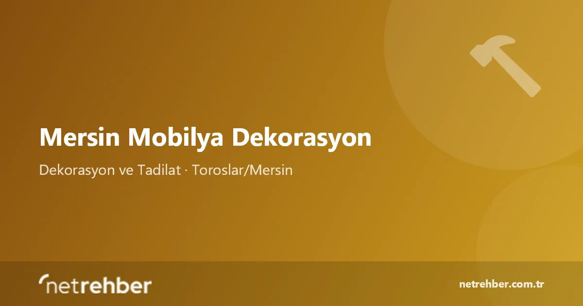 Mersin Mobilya Dekorasyon kapak görseli