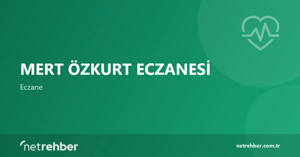Mert Özkurt Eczanesi kapak görseli