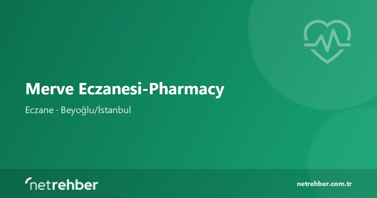 Merve Eczanesi-Pharmacy kapak görseli