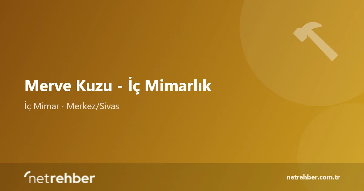 Merve Kuzu - İç Mimarlık kapak görseli